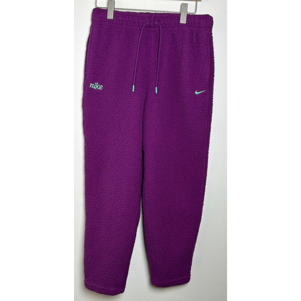 Nike Therma-FIT Cozy Sherpa Fleece Jogger Pants Womens M Purple DQ6261-503